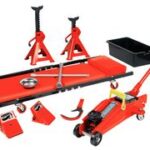 BRÜDER MANNESMANN 10-delige garagegereedschapsset, rood