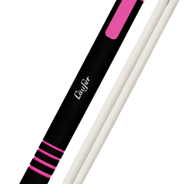 Läufer kunststof-radeerstift, incl. 2 reserve vlakgum, rose