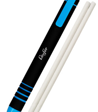 Läufer kunststof-radeerstift, incl. 2 reserve vlakgum, blauw