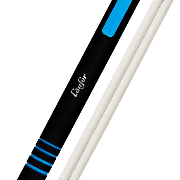 Läufer kunststof-radeerstift, incl. 2 reserve vlakgum, blauw