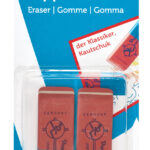 Läufer natuurrubber-vlakgum UNIVERSAL, 2 op blister