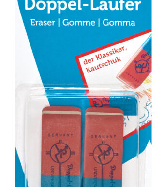 Läufer natuurrubber-vlakgum UNIVERSAL, 2 op blister