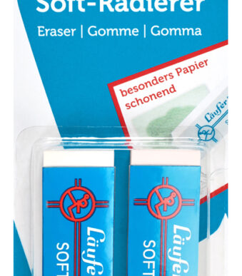 Läufer kunststof-vlakgum PLAST SOFT, 2 op blister