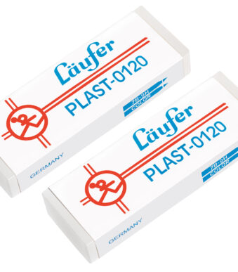 Läufer kunststof-vlakgum PLAST-0120, 2 op blister