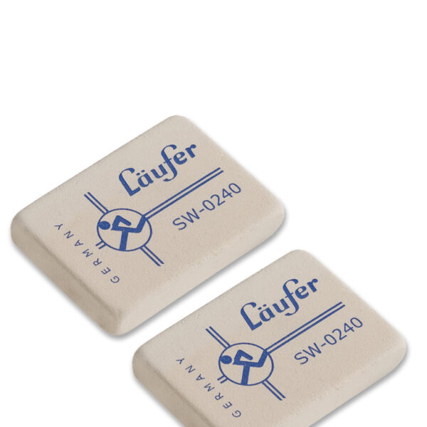 Läufer natuurrubber-vlakgum SW240, 2 op blister