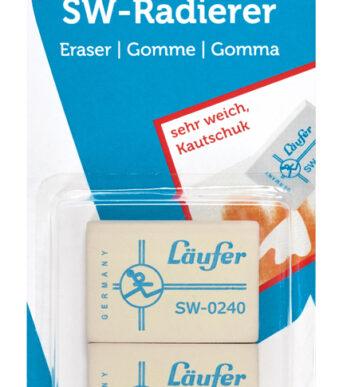 Läufer natuurrubber-vlakgum SW240, 2 op blister