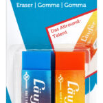 Läufer kunststof-vlakgum PLAST COLOR, 2 op blister