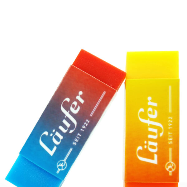 Läufer kunststof-vlakgum PLAST COLOR, 2 op blister