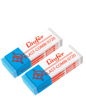 Läufer kunststof-vlakgum PLAST COMBI, 2 op blister