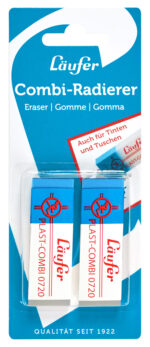 Läufer kunststof-vlakgum PLAST COMBI, 2 op blister