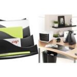 CEP brievenstandaard ELLYPSE OWA, 3 vakken, polystyrol, zwart