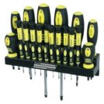 BRÜDER MANNESMANN schroevendraaier-set 18-delig, in muurhouder