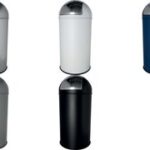 helit metalen afvalemmer ´the dome´, 30 liter, blauw