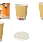 PAPSTAR kartonnen drinkbeker 'pure' Ripple Wall, 0,3 l, beige