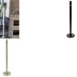 Securit staande asbak SMOKER POLE - paal, zilver