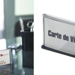 PAPERFLOW naambordje 'Cinatur', van polystyrol, alu-grijs