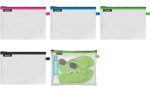 LEITZ ritssluitingtasje WOW Traveller, grootte L, zwart