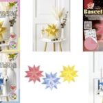 folia vouwbladen Bascetta-ster, 150 x 150 mm, lichtgeel, 115 g/m2, 32 vel