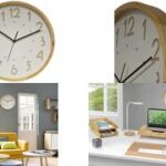 CEP Orium wandklok/quartz met houten rand 'OSLO', naturel bruin