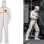 uvex eenmalige overall 4B, wit/oranje, 3XL