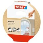 tesa schilders hoogcrepe afplakband / schilderstape, 38 mm x 25 m, beige