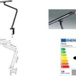 Hansa LED-bureaulamp 'Zirkon', met tafelklem, zwart