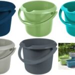 keeeper poetsemmer 'mika eco', rond, 5 liter, stone grey