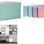 EXACOMPTA sorteermap Aquarel, 6 vakken, kleuren assorti