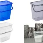 plast team wasmiddelen box, 6 liter, grijs-transparant