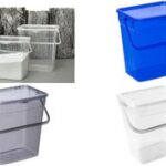 plast team wasmiddelen box, 10 liter, grijs-transparant