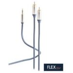 FLEXLINE audiokabel, 2 x cinch stekker - 3,5 mm jackplug, 1,50 m
