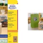 AVERY natuurbruine etiketten, rond 60 mm, rond, 25 vel A4, permanent