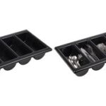 APS bestekbak GN 1/1, met 4 vakken, grijs