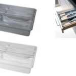 plast team bestekbak 'Dubbel', wit