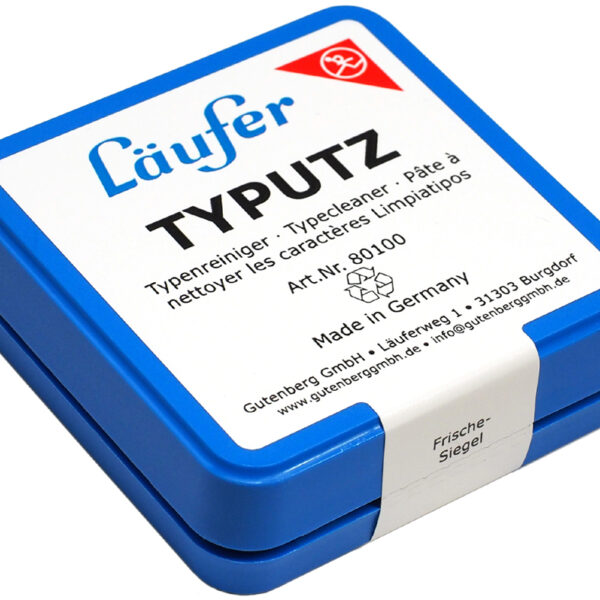 Läufer Typutz reiniger voor stempels en schrijfmachineletters, in hersluitbaar doosje