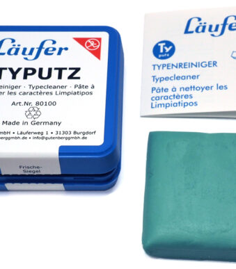 Läufer Typutz reiniger voor stempels en schrijfmachineletters, in hersluitbaar doosje