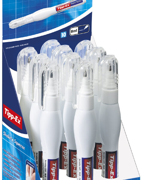 Tipp-Ex correctiestift 'Shake'n Squeeze', wit, 10 stuks in display