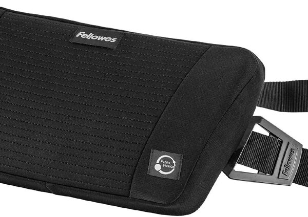 Fellowes onderrugsteun PlushTouch, zwart