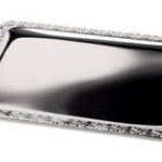 APS serveerplateau / serveerblad 'LEKKER ETEN', (B)420 x (D)310 mm, zilver