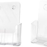 deflecto brochurehouder, schuin, DIN A5 staand, glashelder