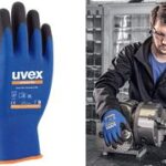 uvex werkhandschoen athletic lite, blauw/antraciet, grootte 10