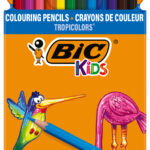 BIC KIDS kleurpotloden Tropicolors, 12 stuks in doosje