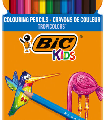 BIC KIDS kleurpotloden Tropicolors, 12 stuks in doosje