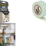 3M Scotch-Fix tweezijdige montagetape/plakband, 19 mm x 5 m, wit