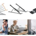 DURABLE Notebook-standaard FOLD, metallic zilver