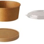 PAPSTAR saladeschaal 'pure', rond, 1.300 ml, bruin