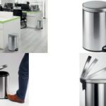 DURABLE pedaalemmer roestvrij staal, rond, 12 liter, zilver