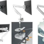 BACHMANN monitoradapter ZGX Crossbar, aluminium, wit/zilver