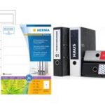 HERMA ordnerrugetiketten Recycling, 192 x 38 mm, 20 vel, permanent, naturelwit