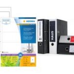 HERMA ordnerrugetiketten Recycling, 192 x 61 mm, 20 vel, permanent, naturelwit